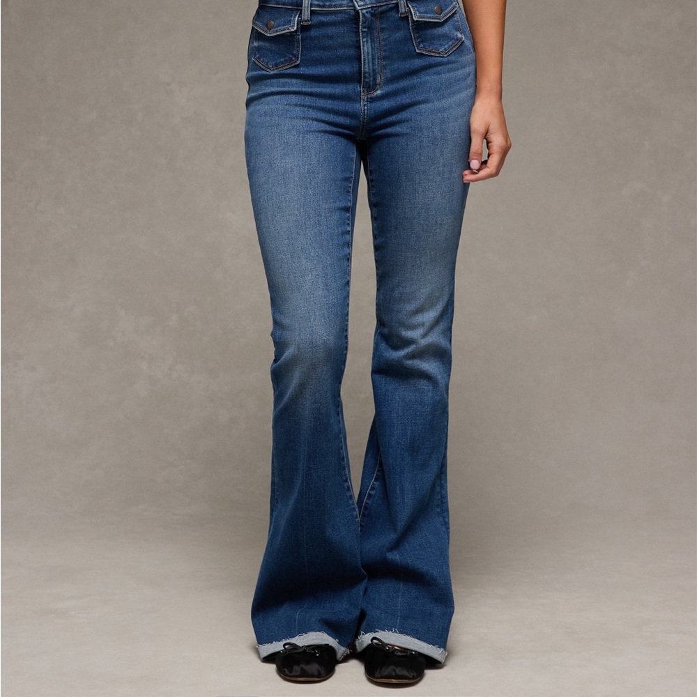 American Eagle Outfitters Dark Blue Flare Jeans